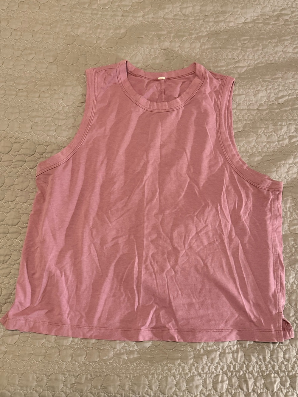 Lululemon All Yours Cropped Dusty Rose Sleeveless Tank Top